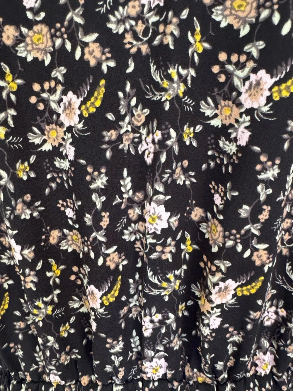 J. Crew Floral Midi Dress in Black Size Small